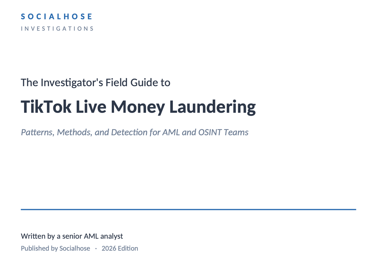 The Investigator's Field Guide to TikTok Live Money Laundering